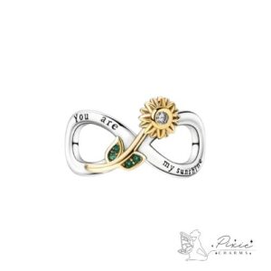 Sunflower Infinity Charm