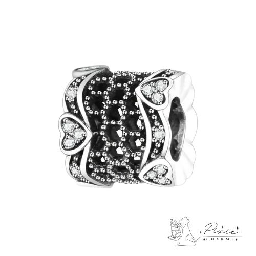 Honeycomb Heart Charm