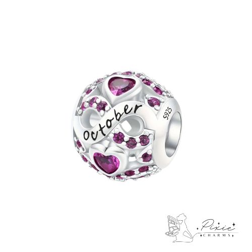 Round Month Birthstone Charm - Image 10