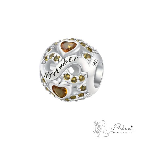 Round Month Birthstone Charm - Image 11