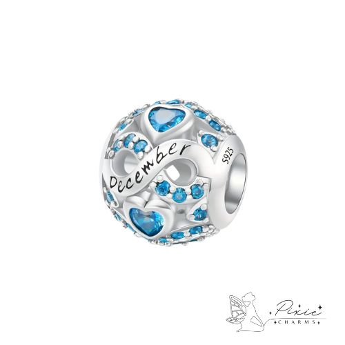 Round Month Birthstone Charm - Image 12