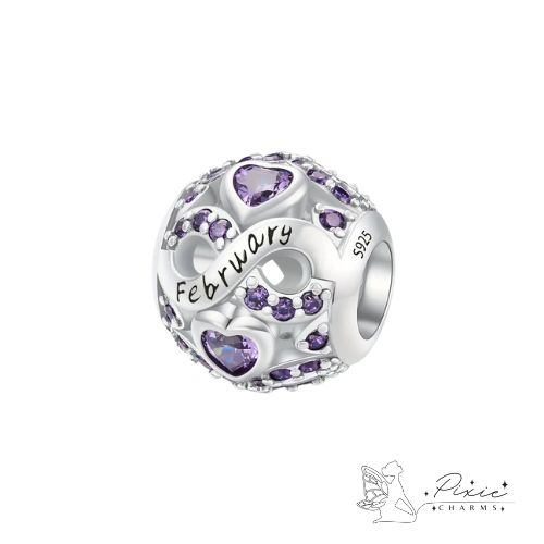 Round Month Birthstone Charm - Image 3
