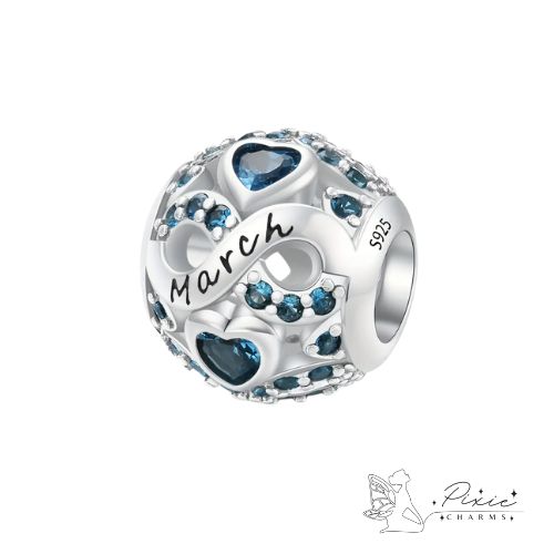 Round Month Birthstone Charm - Image 4