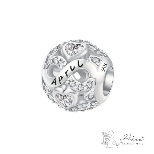 Round Month Birthstone Charm - Image 5