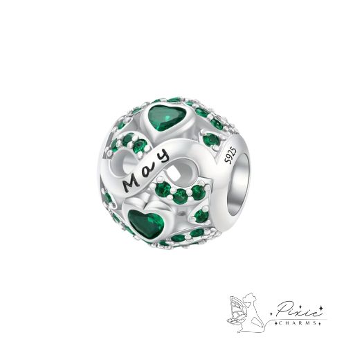 Round Month Birthstone Charm - Image 6