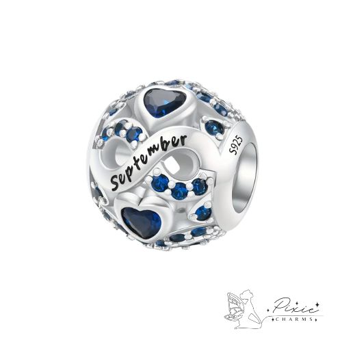 Round Month Birthstone Charm - Image 9