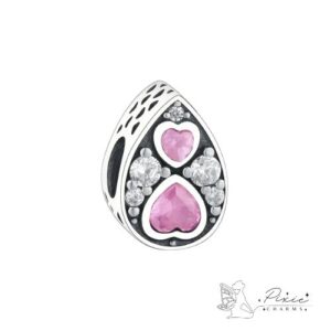 Pink Love Droplet Charm