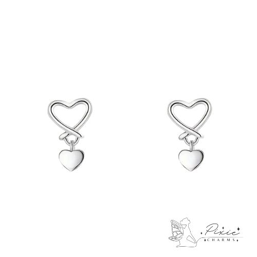 Heart Cross Knot Earrings