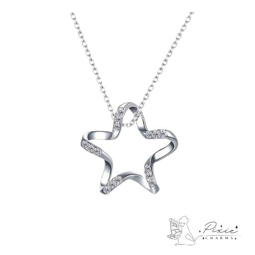 Silvery Star Necklace