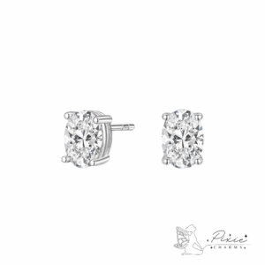 Moissanite Oval Studs