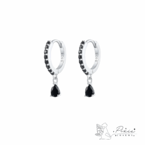 Midnight Drip Hoop Earrings