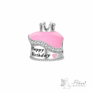 Birthday Cake & Crown Charm