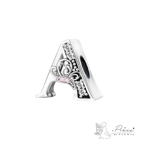 Winged Initial Charms